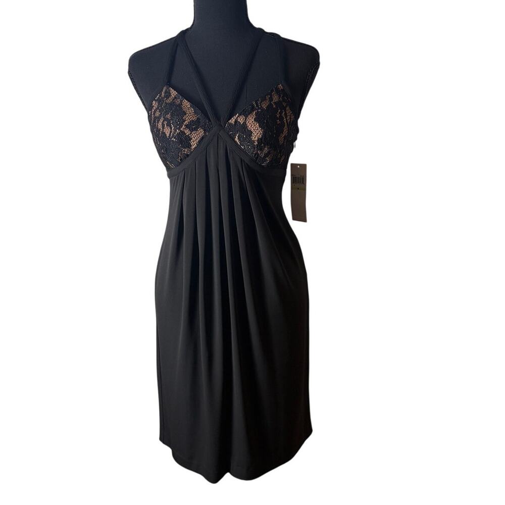 NWT Maggy London Black Lace Bust Halter‎ Dress Whimsigoth Witchy Fairy Grunge 4